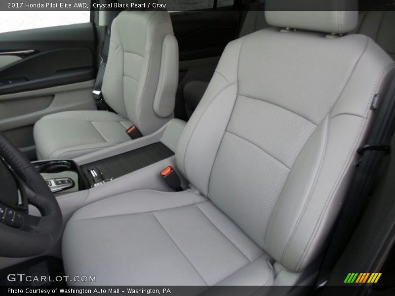 Crystal Black Pearl / Gray 2017 Honda Pilot Elite AWD