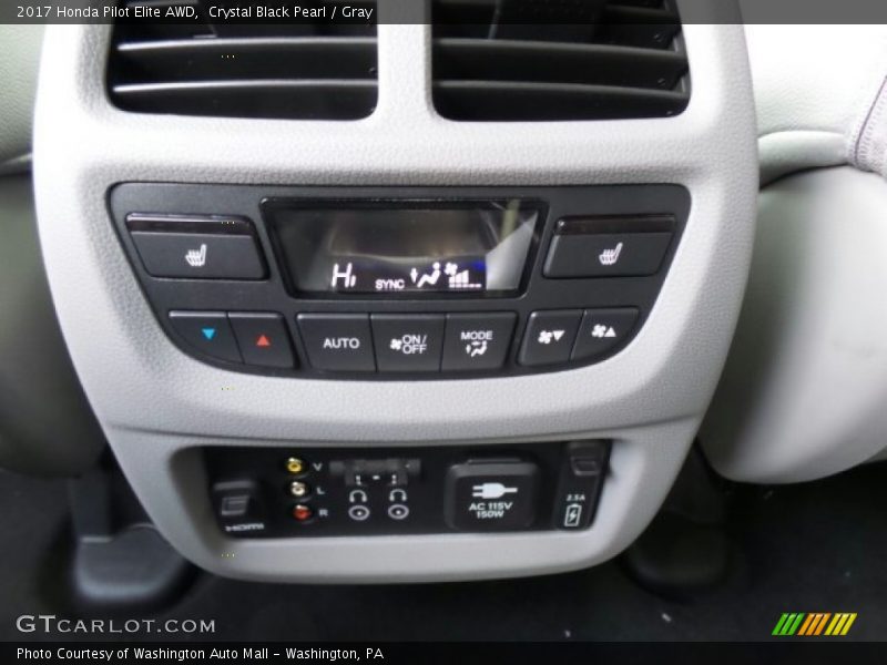 Crystal Black Pearl / Gray 2017 Honda Pilot Elite AWD