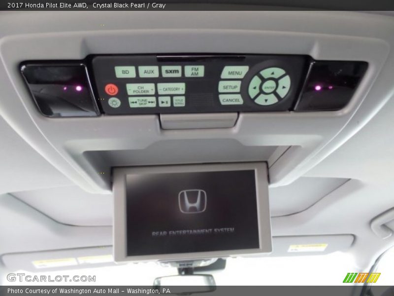 Crystal Black Pearl / Gray 2017 Honda Pilot Elite AWD