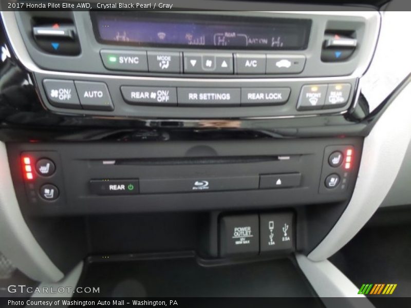 Crystal Black Pearl / Gray 2017 Honda Pilot Elite AWD