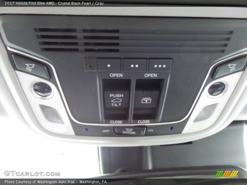 Crystal Black Pearl / Gray 2017 Honda Pilot Elite AWD