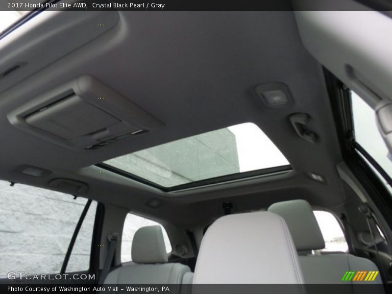 Crystal Black Pearl / Gray 2017 Honda Pilot Elite AWD