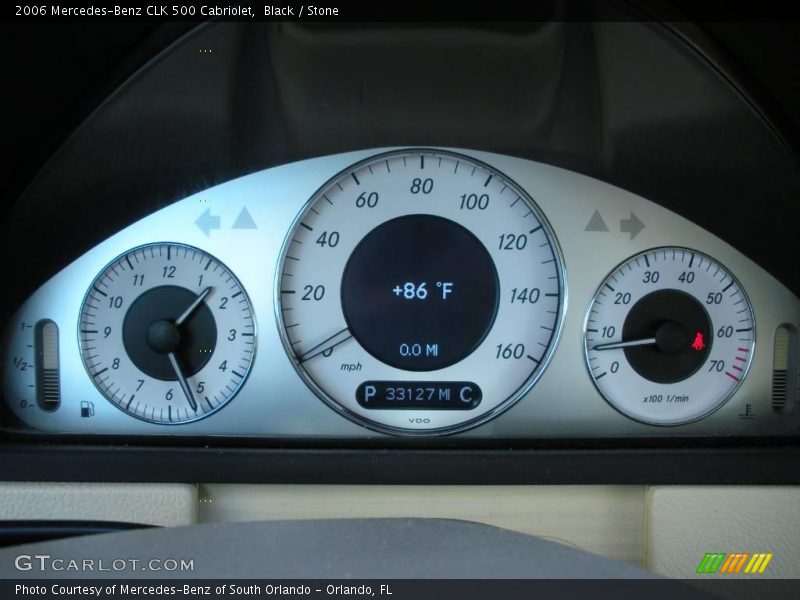 Black / Stone 2006 Mercedes-Benz CLK 500 Cabriolet