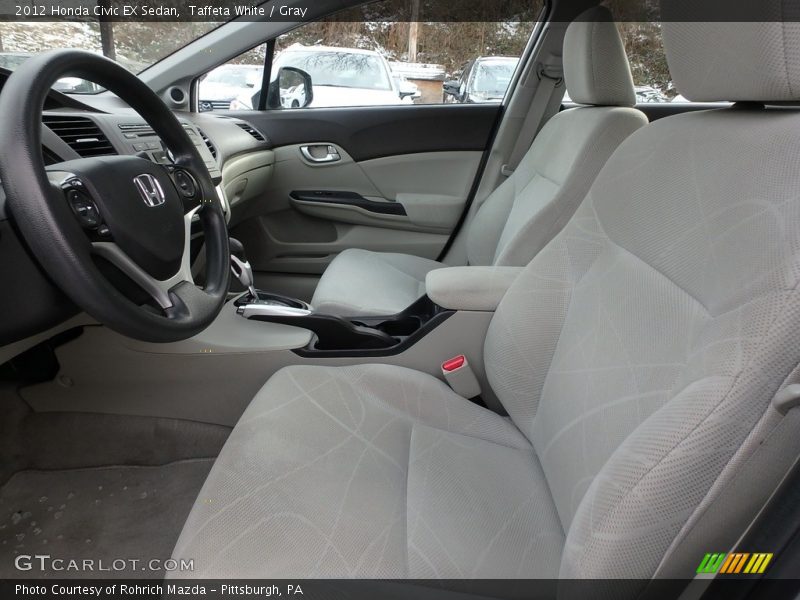 Taffeta White / Gray 2012 Honda Civic EX Sedan
