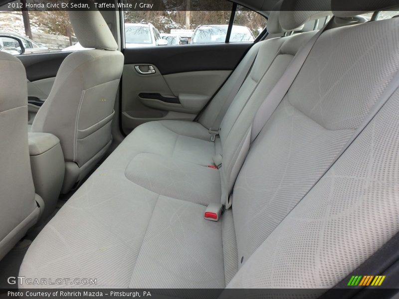 Taffeta White / Gray 2012 Honda Civic EX Sedan