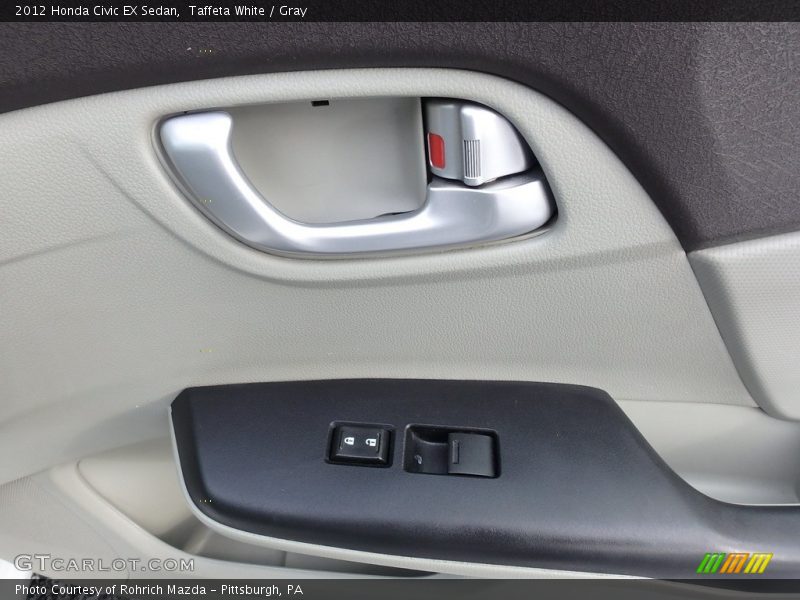 Taffeta White / Gray 2012 Honda Civic EX Sedan