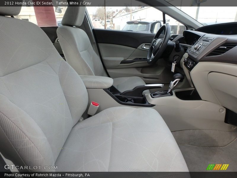 Taffeta White / Gray 2012 Honda Civic EX Sedan