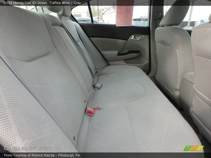 Taffeta White / Gray 2012 Honda Civic EX Sedan