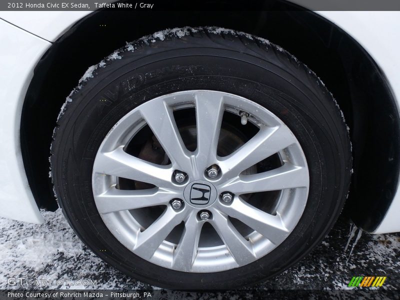 Taffeta White / Gray 2012 Honda Civic EX Sedan
