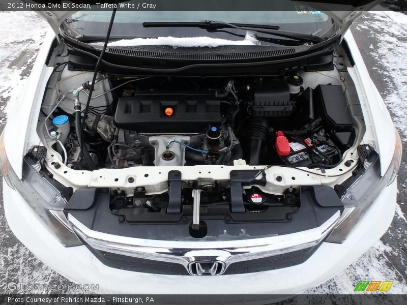 Taffeta White / Gray 2012 Honda Civic EX Sedan