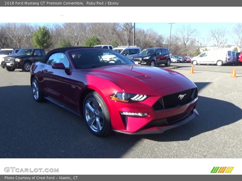 Ruby Red / Ebony 2018 Ford Mustang GT Premium Convertible