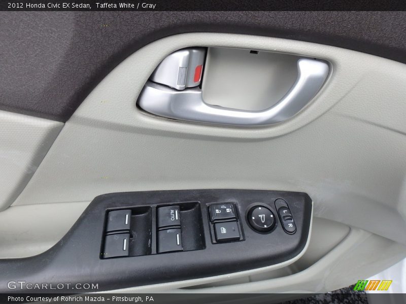 Taffeta White / Gray 2012 Honda Civic EX Sedan