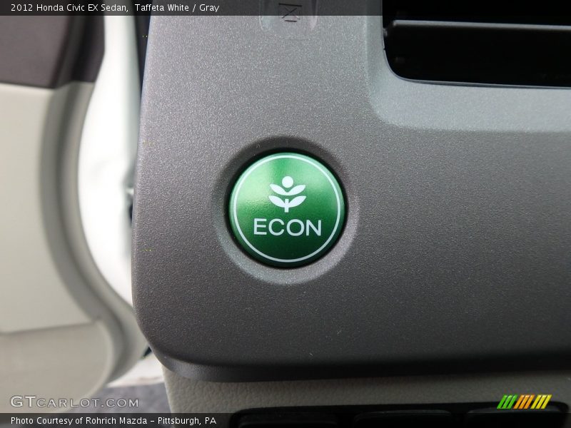 Taffeta White / Gray 2012 Honda Civic EX Sedan