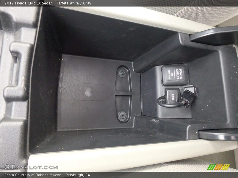 Taffeta White / Gray 2012 Honda Civic EX Sedan