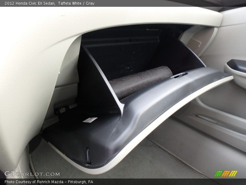 Taffeta White / Gray 2012 Honda Civic EX Sedan