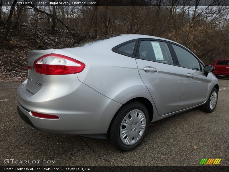Ingot Silver / Charcoal Black 2017 Ford Fiesta S Sedan