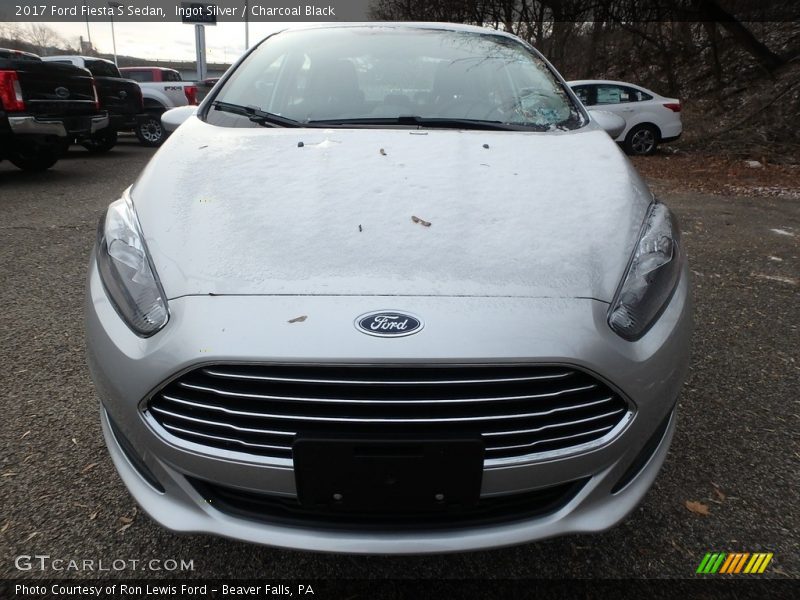 Ingot Silver / Charcoal Black 2017 Ford Fiesta S Sedan