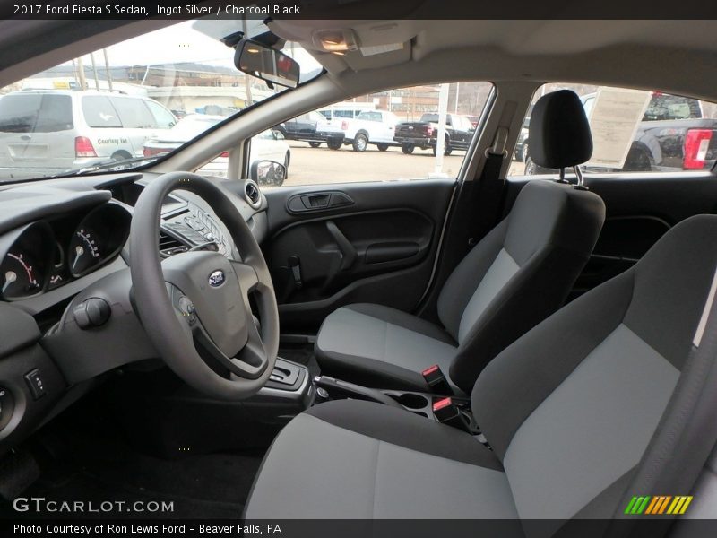 Ingot Silver / Charcoal Black 2017 Ford Fiesta S Sedan