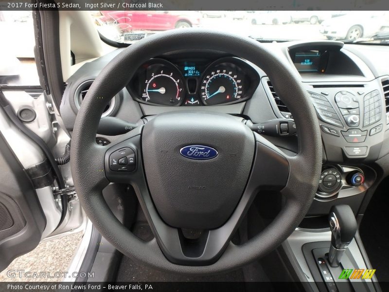 Ingot Silver / Charcoal Black 2017 Ford Fiesta S Sedan