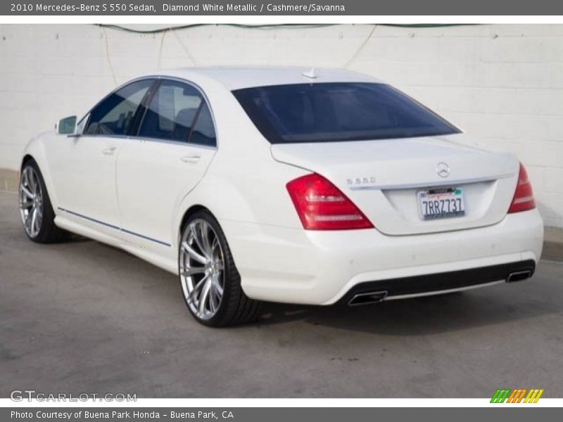 Diamond White Metallic / Cashmere/Savanna 2010 Mercedes-Benz S 550 Sedan