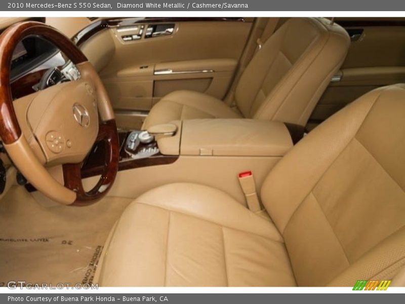 Diamond White Metallic / Cashmere/Savanna 2010 Mercedes-Benz S 550 Sedan