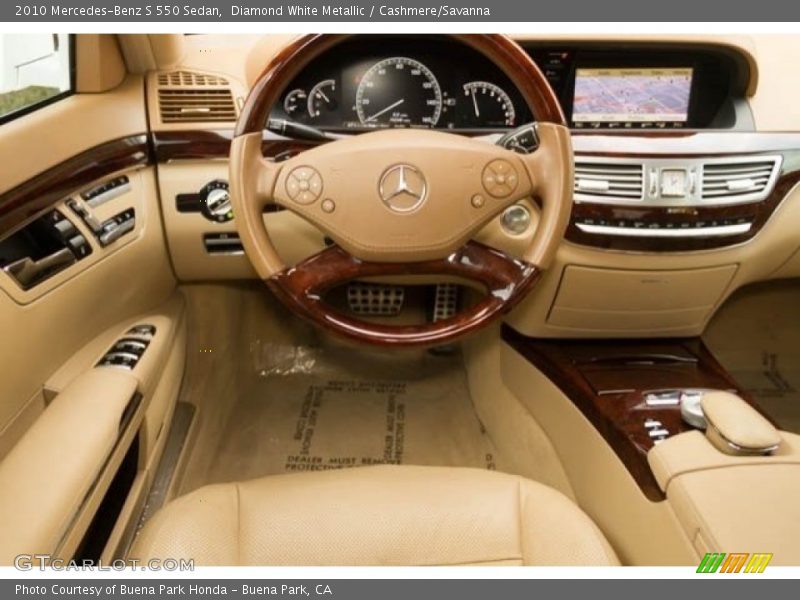 Diamond White Metallic / Cashmere/Savanna 2010 Mercedes-Benz S 550 Sedan