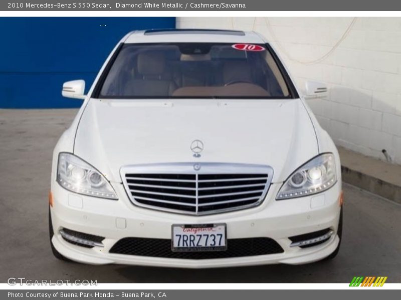Diamond White Metallic / Cashmere/Savanna 2010 Mercedes-Benz S 550 Sedan