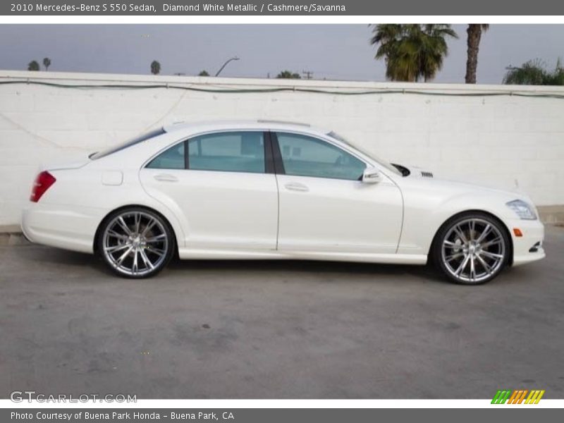 Diamond White Metallic / Cashmere/Savanna 2010 Mercedes-Benz S 550 Sedan