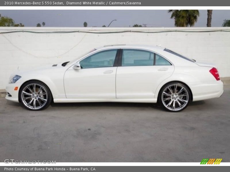 Diamond White Metallic / Cashmere/Savanna 2010 Mercedes-Benz S 550 Sedan