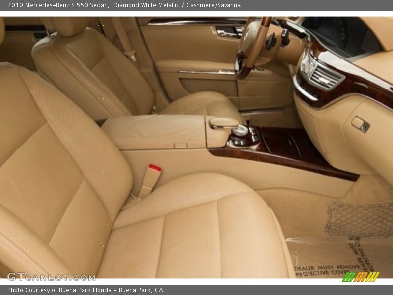 Diamond White Metallic / Cashmere/Savanna 2010 Mercedes-Benz S 550 Sedan