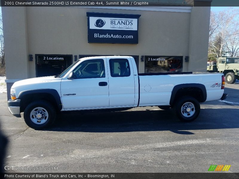 Summit White / Graphite 2001 Chevrolet Silverado 2500HD LS Extended Cab 4x4