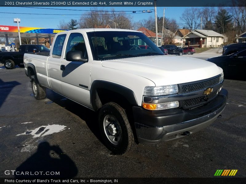 Summit White / Graphite 2001 Chevrolet Silverado 2500HD LS Extended Cab 4x4