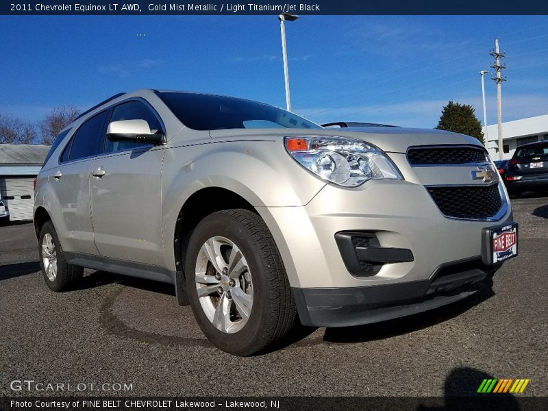 Gold Mist Metallic / Light Titanium/Jet Black 2011 Chevrolet Equinox LT AWD