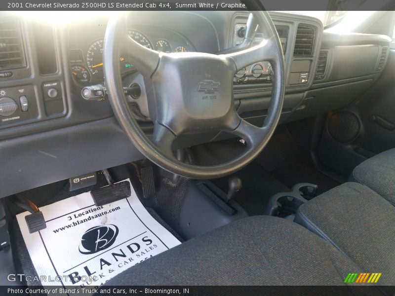 Summit White / Graphite 2001 Chevrolet Silverado 2500HD LS Extended Cab 4x4