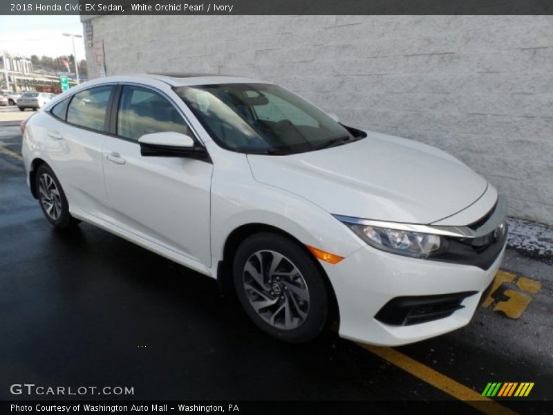 White Orchid Pearl / Ivory 2018 Honda Civic EX Sedan