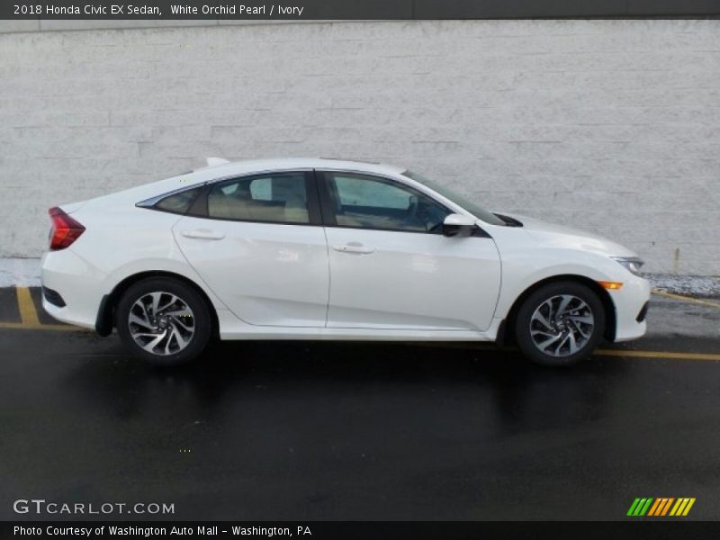 White Orchid Pearl / Ivory 2018 Honda Civic EX Sedan
