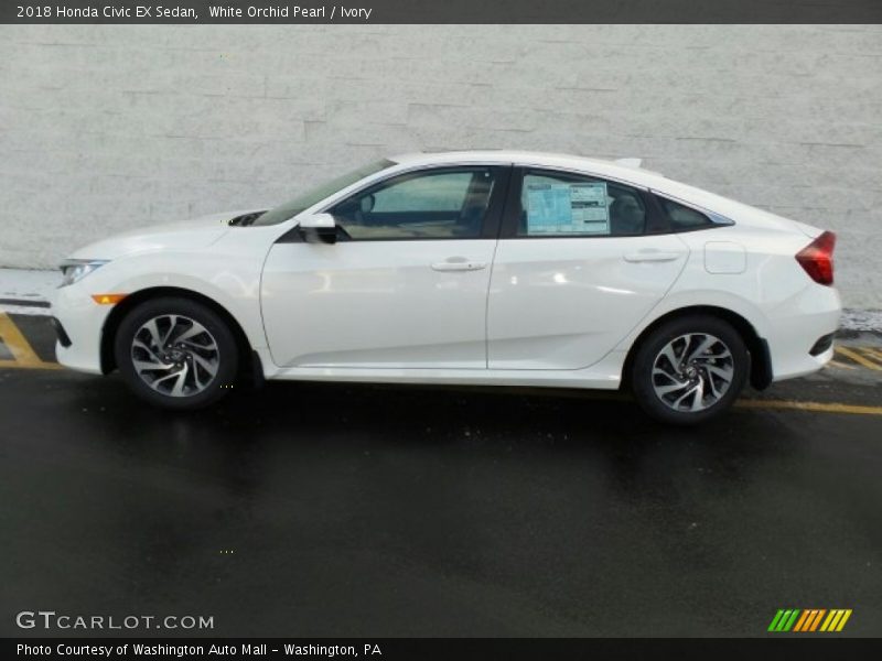 White Orchid Pearl / Ivory 2018 Honda Civic EX Sedan