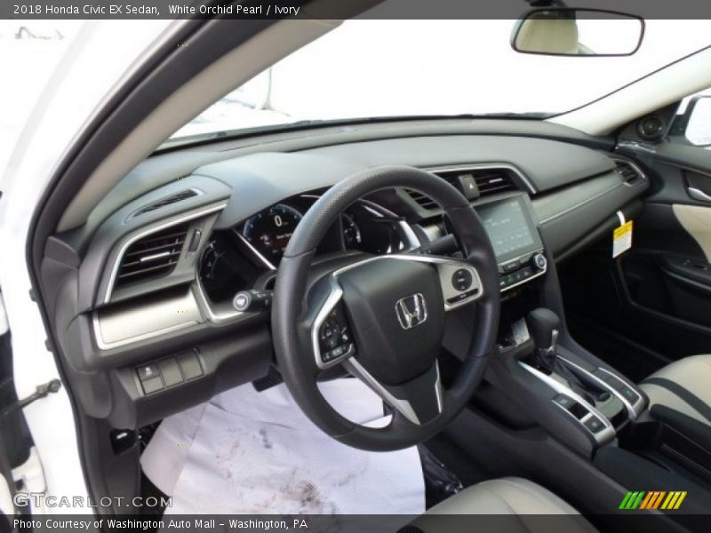 White Orchid Pearl / Ivory 2018 Honda Civic EX Sedan