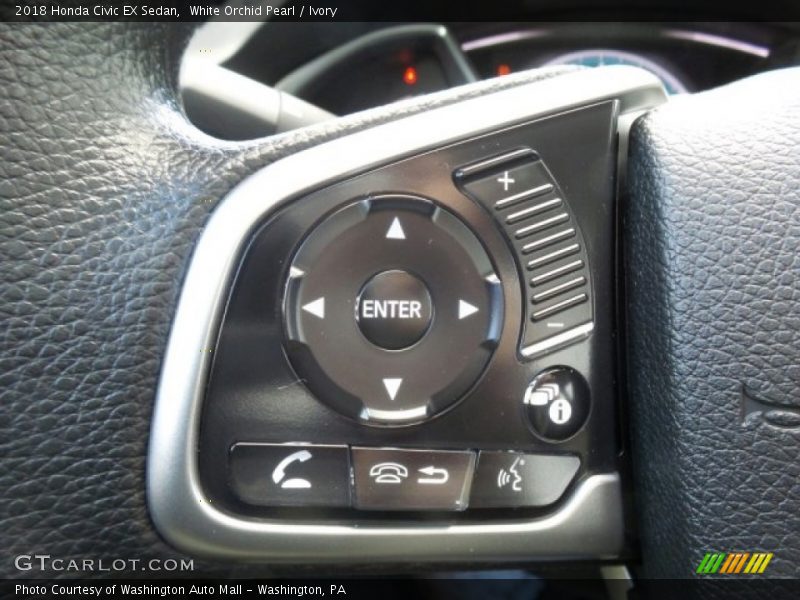 White Orchid Pearl / Ivory 2018 Honda Civic EX Sedan