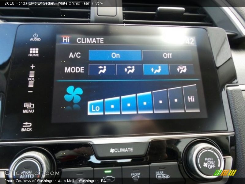 White Orchid Pearl / Ivory 2018 Honda Civic EX Sedan