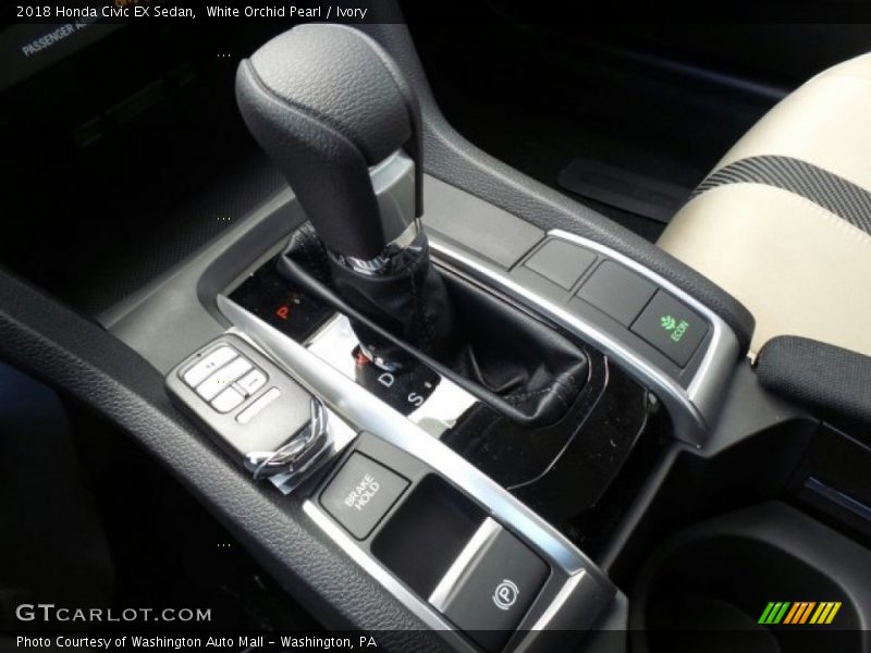 White Orchid Pearl / Ivory 2018 Honda Civic EX Sedan