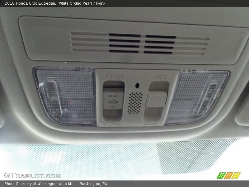 White Orchid Pearl / Ivory 2018 Honda Civic EX Sedan