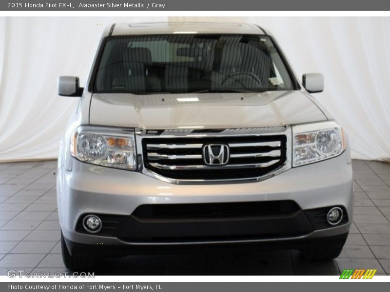 Alabaster Silver Metallic / Gray 2015 Honda Pilot EX-L