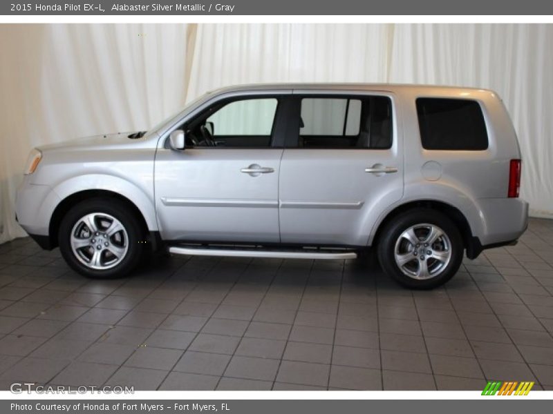Alabaster Silver Metallic / Gray 2015 Honda Pilot EX-L