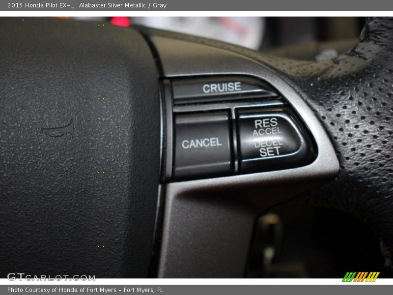 Alabaster Silver Metallic / Gray 2015 Honda Pilot EX-L