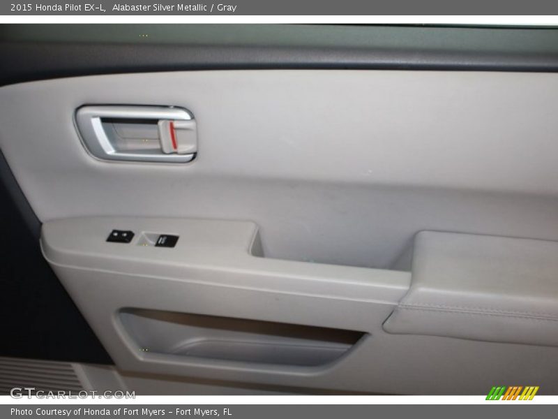 Alabaster Silver Metallic / Gray 2015 Honda Pilot EX-L