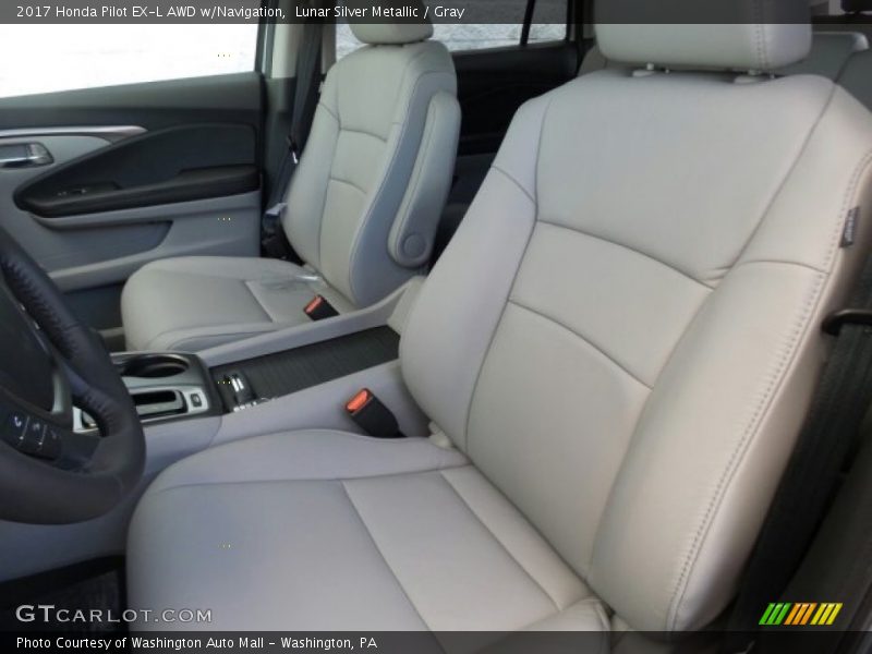 Lunar Silver Metallic / Gray 2017 Honda Pilot EX-L AWD w/Navigation