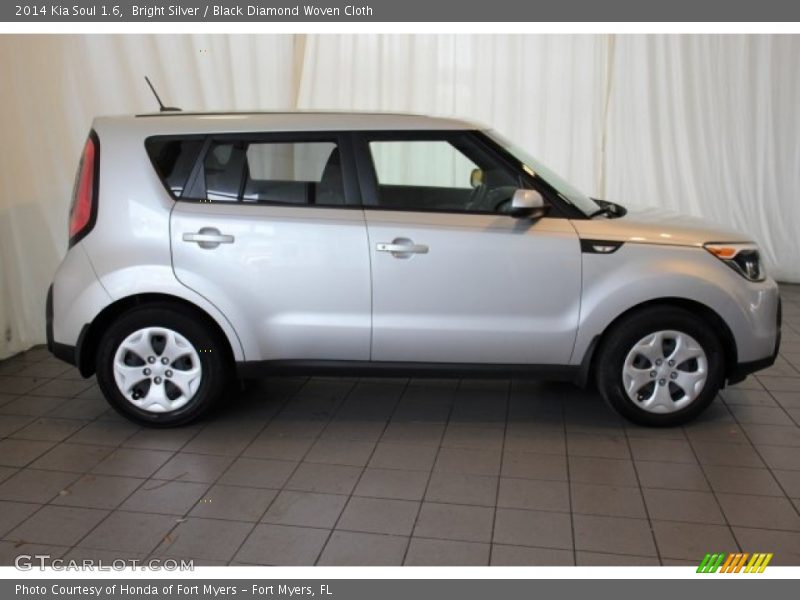 Bright Silver / Black Diamond Woven Cloth 2014 Kia Soul 1.6
