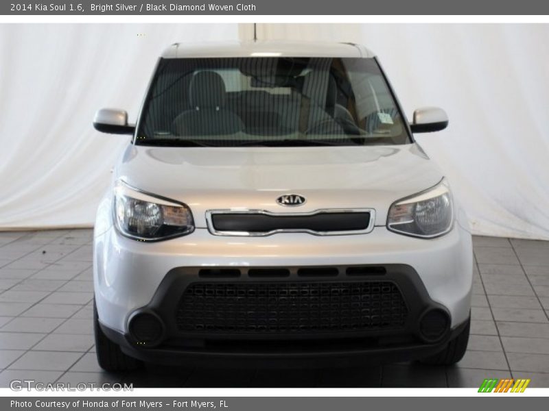 Bright Silver / Black Diamond Woven Cloth 2014 Kia Soul 1.6