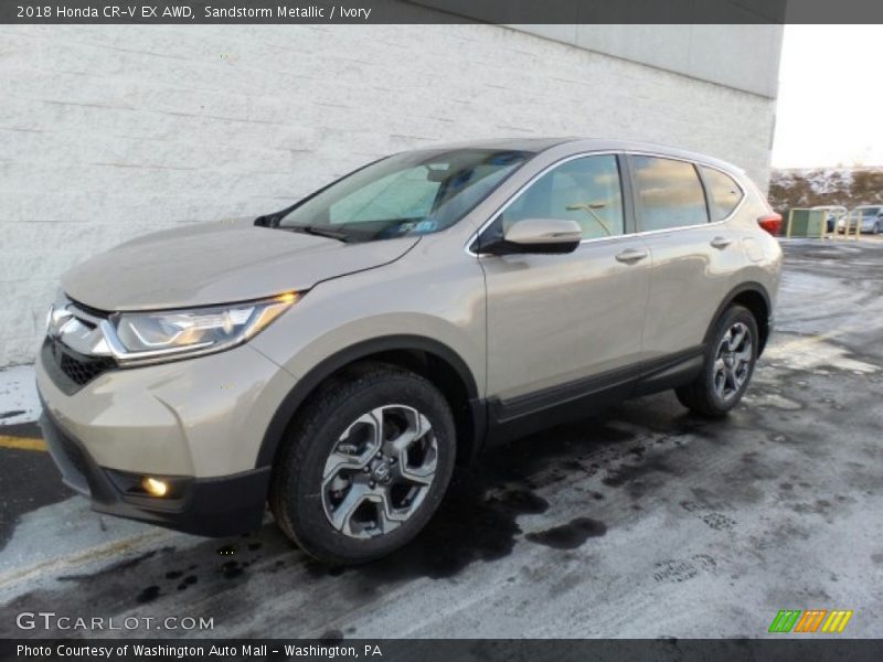 Sandstorm Metallic / Ivory 2018 Honda CR-V EX AWD
